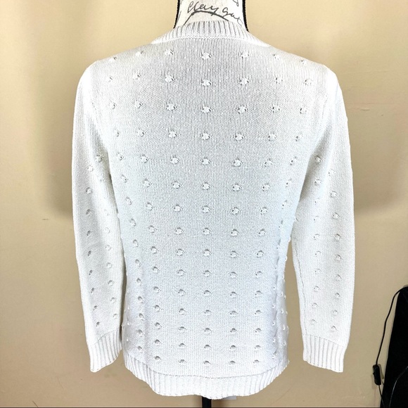 Sea Bleu wool cashmere swiss dot sweater - Picture 7 of 10